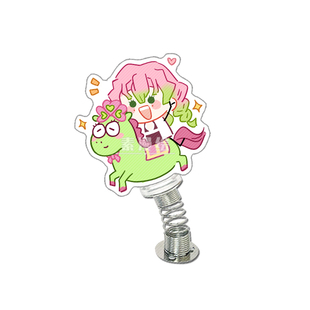 鬼灭之刃同人周边富冈摇摇乐蝴蝶忍无一郎弹簧立牌蜜璃桌面摆件