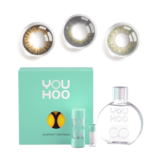 美瞳季抛YOUHOO轻混血中小直径彩色隐形眼镜官网正品三明治工艺