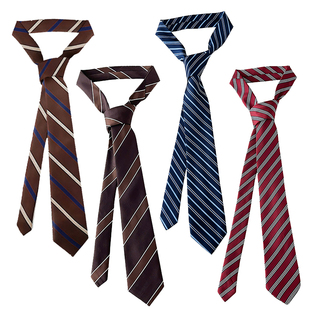 咖色条纹领带男士百搭休闲学院风衬衫配饰青少年男生制服日系配饰