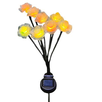 太阳能户外灯玫瑰花灯串