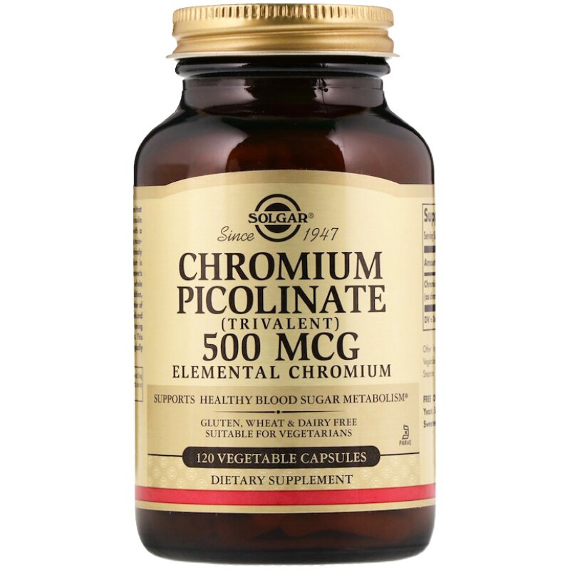 solgar三价血糖120粒铬元素