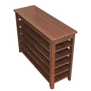 新中式纯实木鞋架多层家用门口楼道室内入户门五层收纳大容量鞋柜