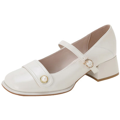 大东法式厚底玛丽珍鞋浅口单鞋