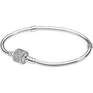 [新年礼物]Pandora潘多拉Moments经典扣银手链小众经典款DIY素链