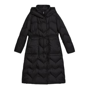 YINER音儿专选女装冬季长款高克重厚实保暖假两件立领连帽羽绒服