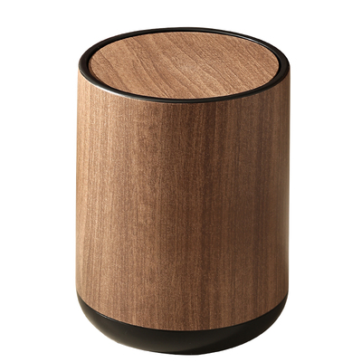 尊慕斯中古风木纹垃圾桶