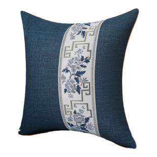 红木沙发靠垫床上腰枕中式抱枕不含芯棉麻飘窗中国风靠背靠枕套