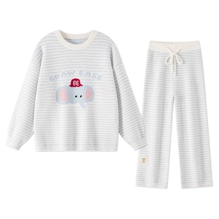 半边绒睡衣女款2026新款冬高级感加绒冬季家居服秋冬珊瑚绒毛绒厚