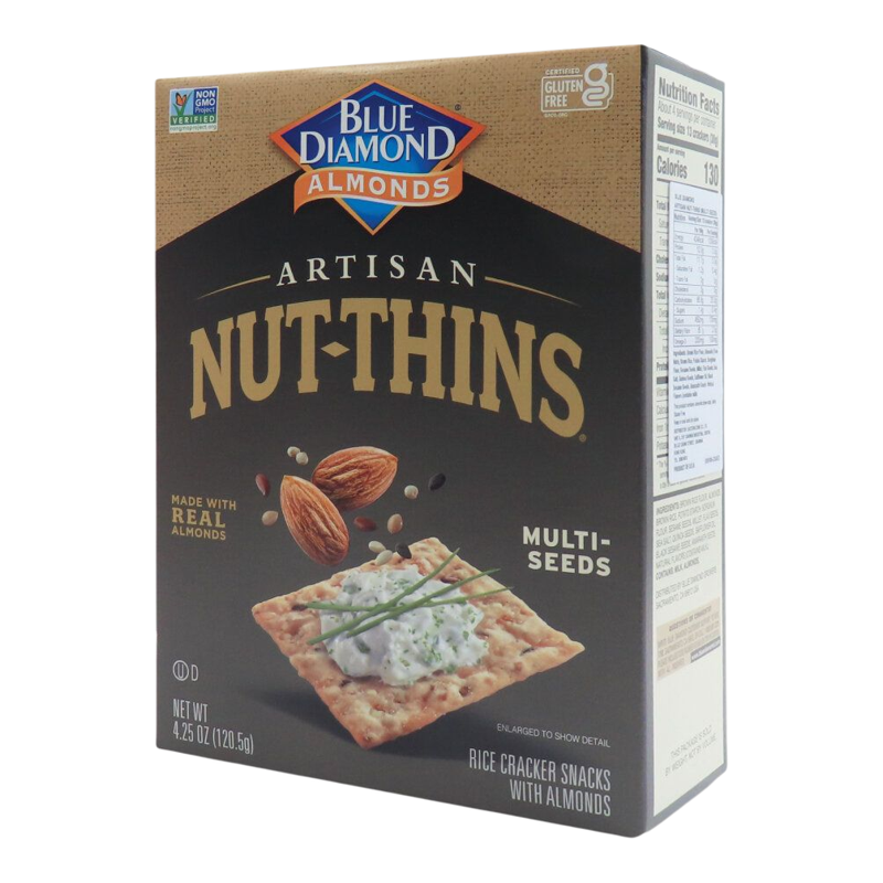 NUT-THINS精巧杏仁薄脆综合种籽120.5克薄脆饼干苏打饼干香脆版