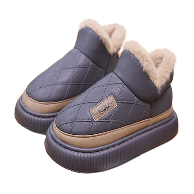 2025新款居家棉鞋男款秋冬季室内家居厚底保暖情侣毛绒包跟棉鞋
