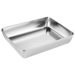 304不锈钢毛巾盘凉菜盘平底长方形盘蒸糕阿胶盘快餐菜盆窄边托盘