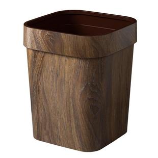 家用复古仿木纹办公室垃圾桶批发酒店茶室简约新中式大容量收纳桶