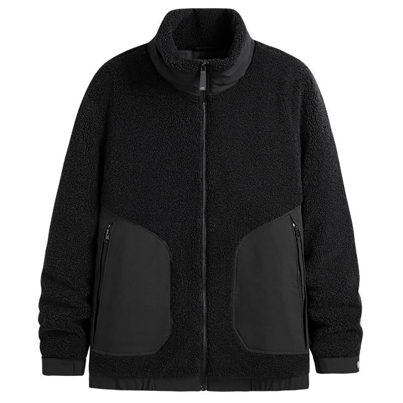 加大码男装宽松颗粒绒羽绒服外套
