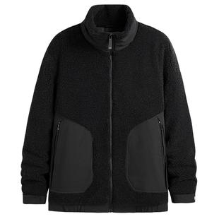 加大码男装宽松颗粒绒羽绒服外套特大号肥佬宽松立领抓绒保暖外套