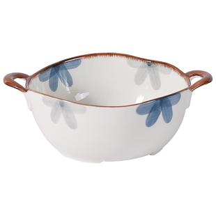 川岛屋日式双耳汤碗家用2025新款陶瓷汤盆高级感泡面碗大号面条碗