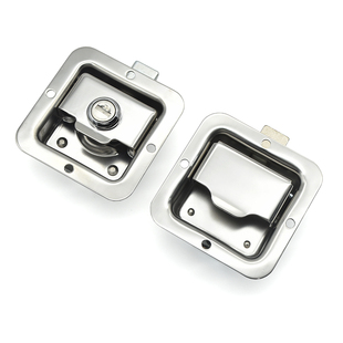 旭坤 不锈钢面板撞击锁 交通设备门锁工程汽车拉动式门锁 工具锁