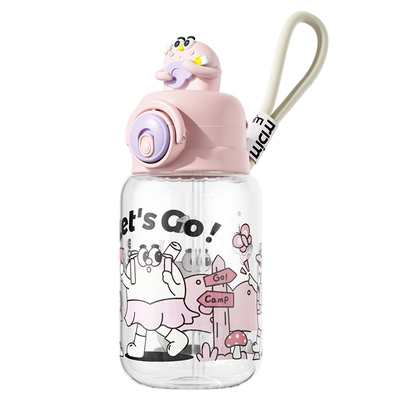 600ml大容量夏天直饮儿童吸管杯
