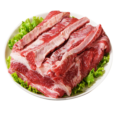 新鲜牛肋条3斤牛肉整块牛排去骨牛肋条肉冷冻牛腩肉烤肉烧烤食材