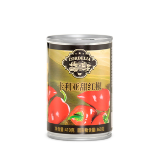 秘鲁进口卡利亚甜红椒410g 甜辣椒蔬菜罐头烘焙披萨意面西餐配料
