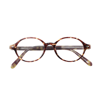 书呆子眼镜豹纹椭圆素颜小框