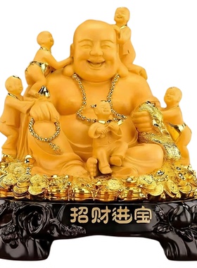 五子弥勒佛招财进宝摆件神像供奉