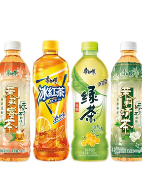 冰红茶康师傅500ml绿茶饮料茉莉蜜茶清茶装包邮15瓶整箱低糖饮品