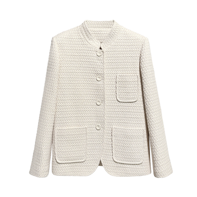 新中式立领排扣短外套女