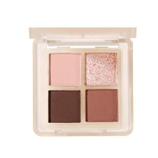 xixi四色眼影盘哑光珠光爆闪大地色系低饱和新手初学者眼影盘便携