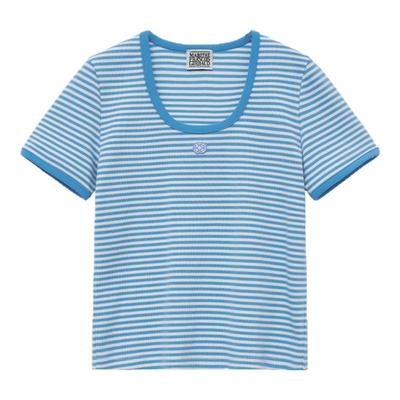 MARITHE女士U领滚边T恤