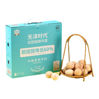 无淳时代低胆固醇新鲜鸡蛋无沙门氏菌可生食无抗无菌谷物草土鸡蛋