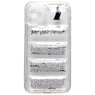 原创XXXTentacion羽绒气囊手机壳欧美嘻哈小众创意美式周边立体防摔全包透明软壳适用iphone15promax13pro