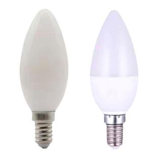 led灯泡节能尖泡E14小螺口尖头白光暖光家用照明客厅水晶吊灯灯泡