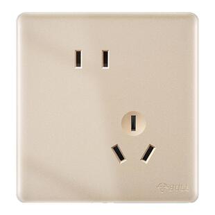 公牛开关插座大面板g28玫瑰金色系列墙壁面板一开带五孔家用暗装