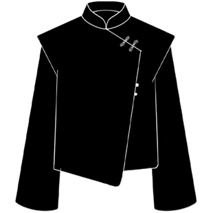 听旬凉州词春季新款汉服女原创国风明制马面裙黑色通勤立领衫套装