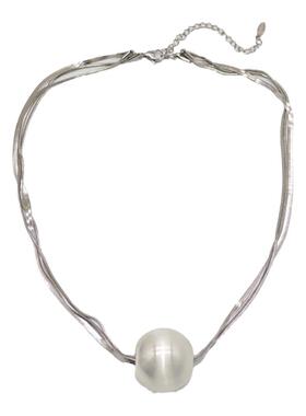 金属多层蛇骨链女大拉丝球项链