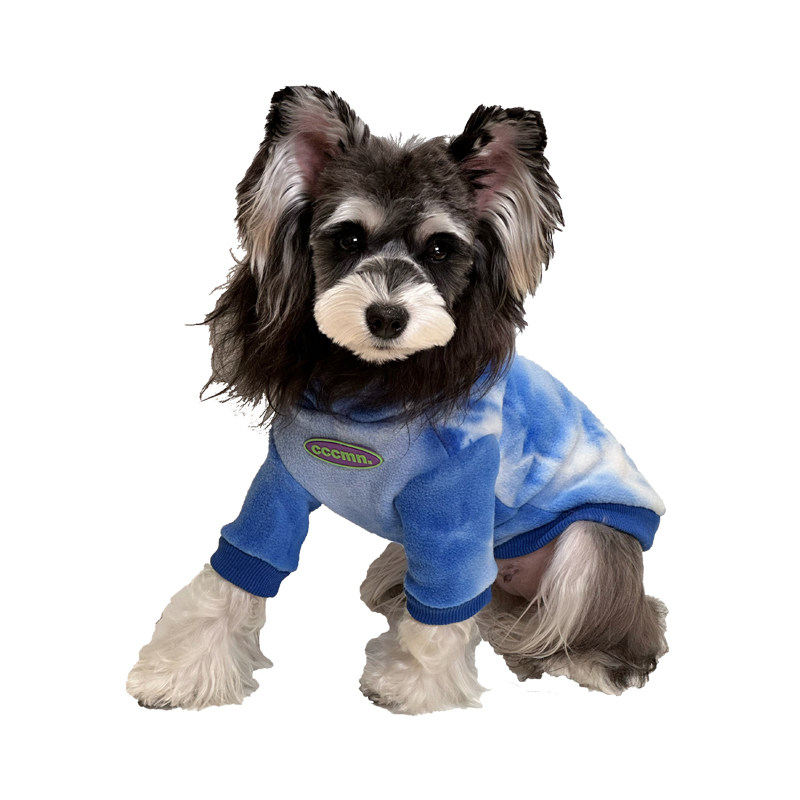 狗狗猫咪扎染双面绒宠物衣服