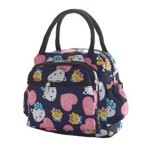 女包帆布手提包加厚防水便当包妈咪小布包牛津布手拎妈妈包午餐袋