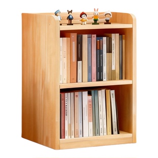 实木书架学生书桌架大空间儿童书架办公室书桌收纳置物架桌面书柜