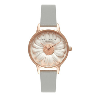 生日礼物英国OliviaBurton浮雕3D立体小雏菊玫瑰金OB女手表