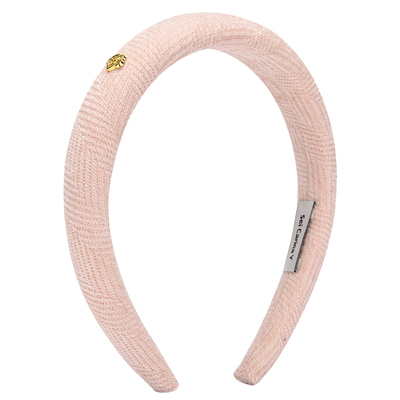 Sei Carina Y金色小花格纹绒面发箍女新款时尚百搭外出头箍显脸小