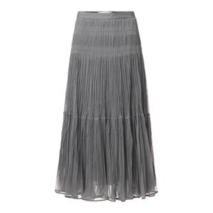 VGRASS维格娜丝秋季新款层次褶裥网纱半裙肌理感仙女裙半身长裙女