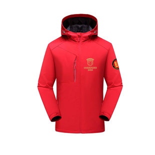 2025上海海港冠军中超夺冠四冠三连冠上港球迷冲锋衣男女夹克外套