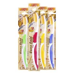 韩国进口欧志姆金添加极细毛牙刷纳米超软毛成人家庭四支套装正品