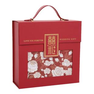 结婚伴手礼盒中式喜糖盒伴娘高级感婚宴新娘送宾客喜茶空盒禧礼