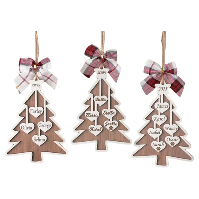 Christmas Tree Ornaments定制名字圣诞树装饰品圣诞树装饰挂件礼
