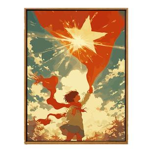 54五四青年节爱国党建团建活动diy数字油画填充手绘丙烯画油彩画