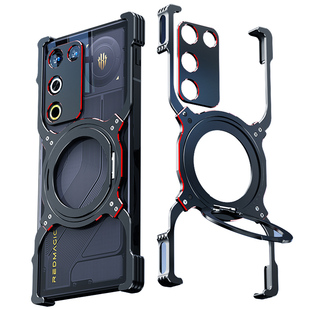 适用努比亚红魔11air手机壳新款红魔11pro+保护套金属散热磁吸支架无边框红魔11Pro个性创意炫酷潮牌防摔外壳
