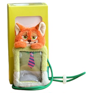 星巴克2025迪士尼疯狂动物城儿童毛绒朱迪尼克豹警官挂绳便携卡包