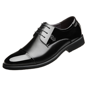 老人头内增高男鞋6cm真皮男士隐形增高皮鞋男商务正装结婚新郎鞋