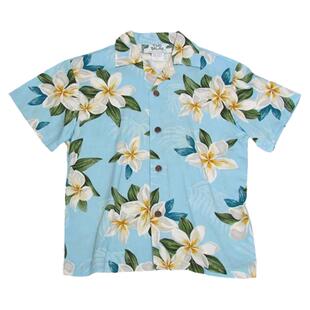 TWO PALMS衬衫美国夏威夷沙滩尖领流行短袖青年青春Plumeria Sky